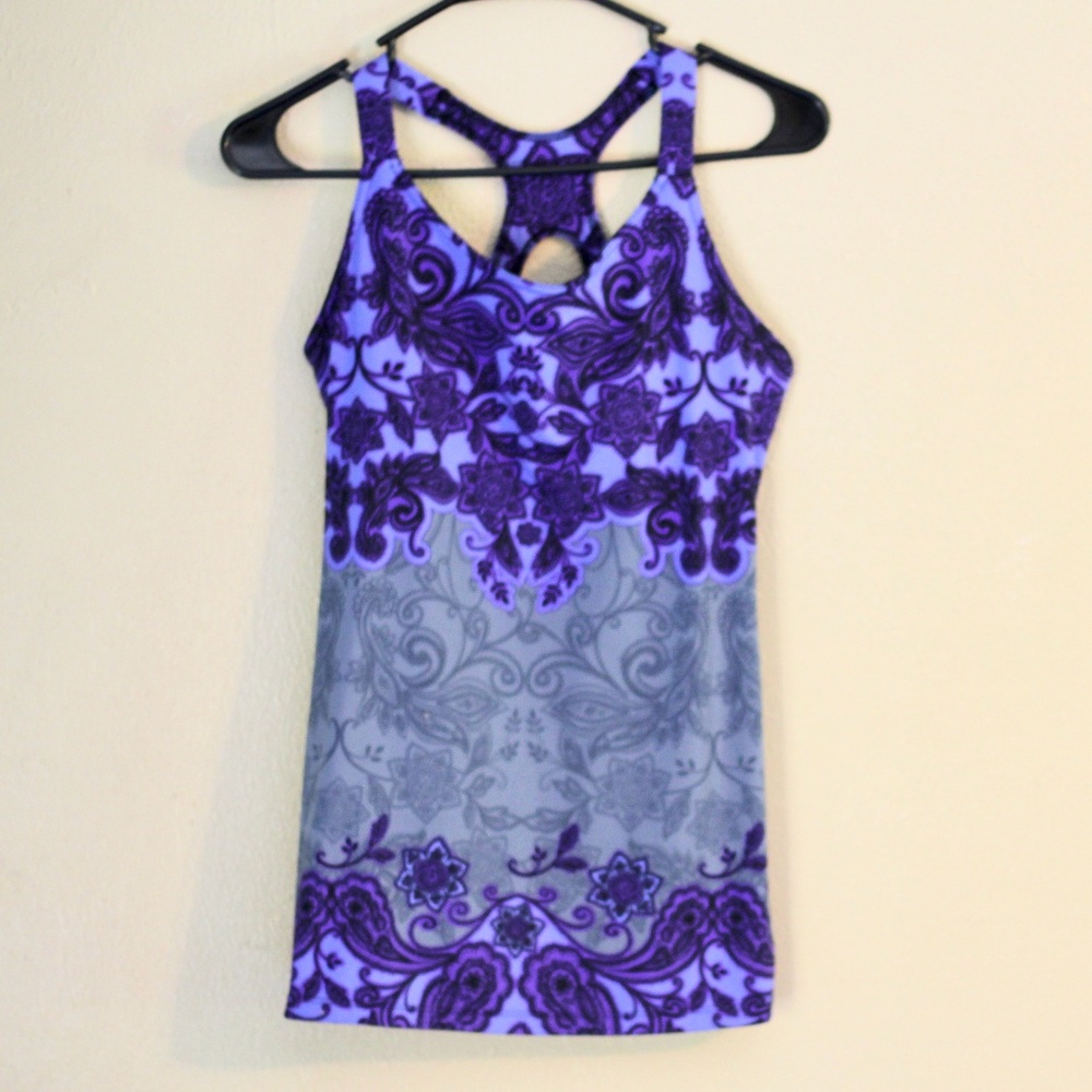 Athleta | Paisley Purple Tank Top